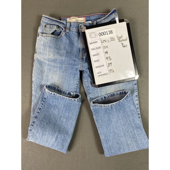 Levis 550 Jeans Womens 28x27 Blue Relaxed Bootcut Stonewash Y2K Tag 10M* - Picture 14 of 14